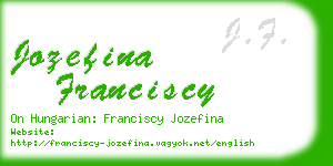 jozefina franciscy business card